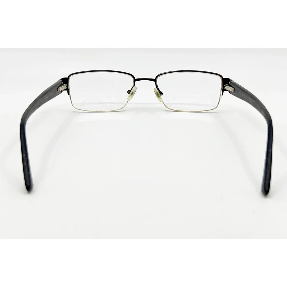 Perry Ellis Eyeglasses Mens Black Rectangular Half Rim 53-18-140 44051